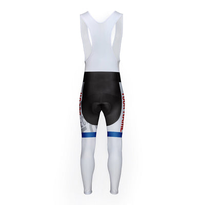 Customized Czech Unisex Thermal Fleece Cycling Bib Tights Long Pants