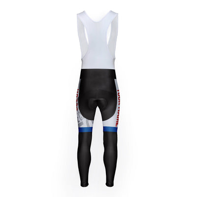 Customized Czech Unisex Thermal Fleece Cycling Bib Tights Long Pants