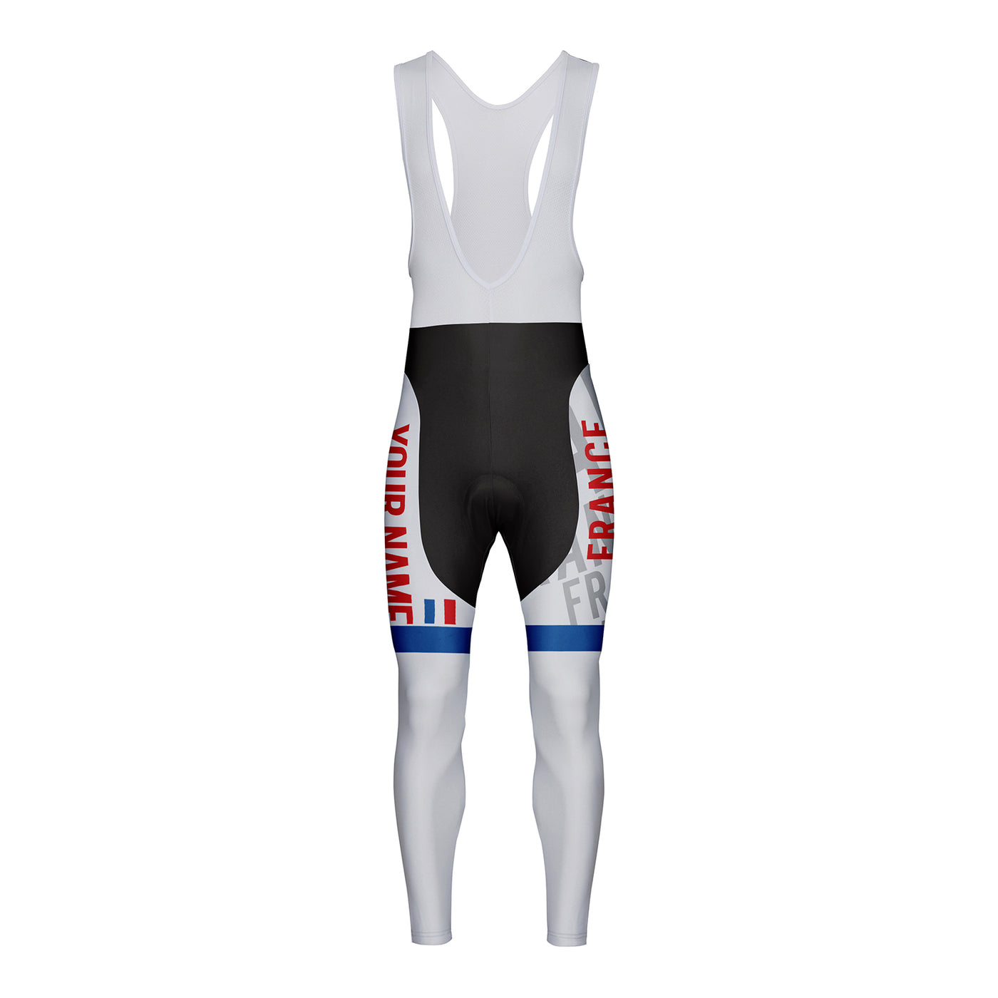 Customized France Unisex Cycling Bib Tights Long Pants
