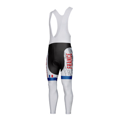 Customized France Unisex Cycling Bib Tights Long Pants