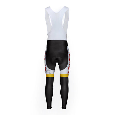 Customized Germany Unisex Thermal Fleece Cycling Bib Tights Long Pants
