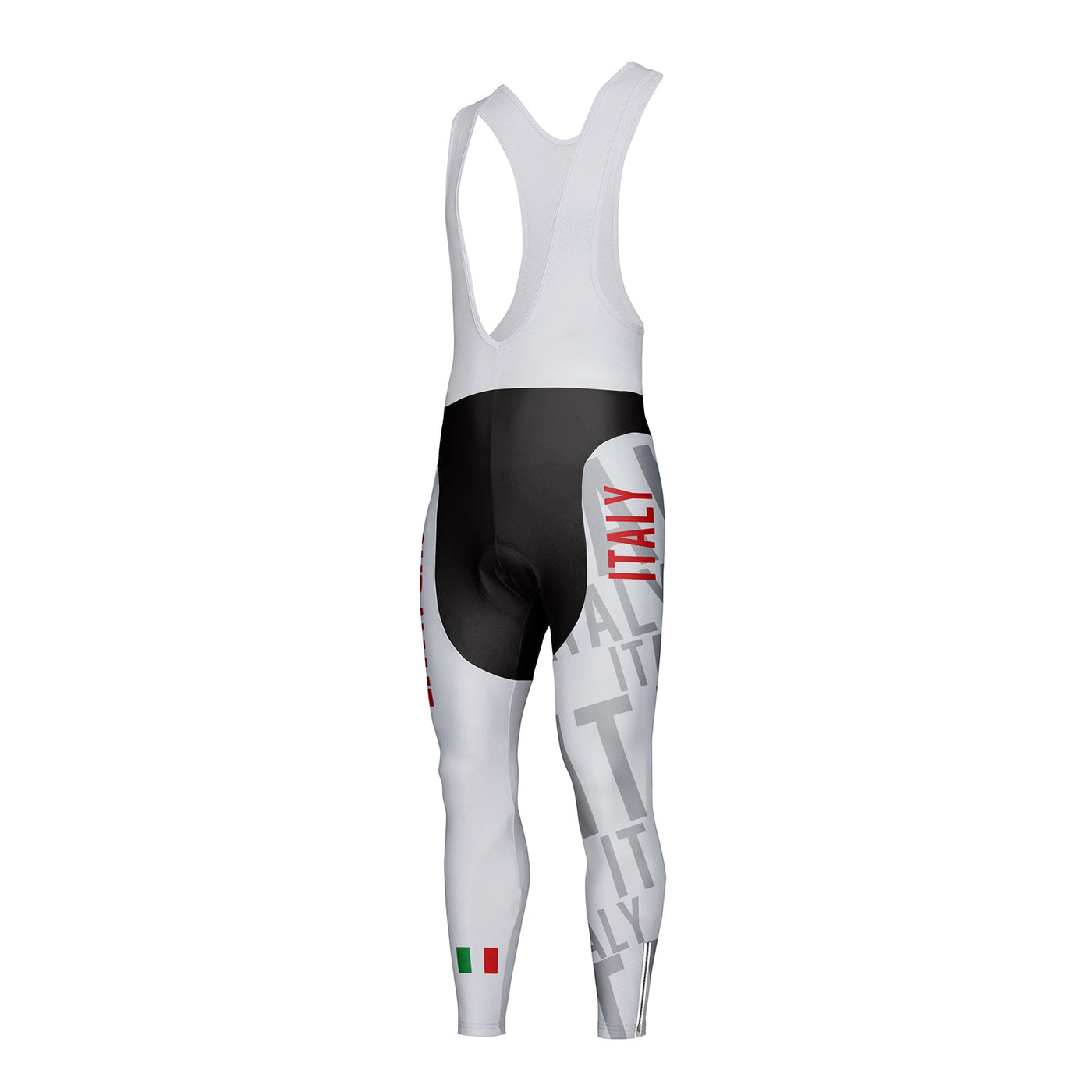 Customized Italy Unisex Thermal Fleece Cycling Bib Tights Long Pants