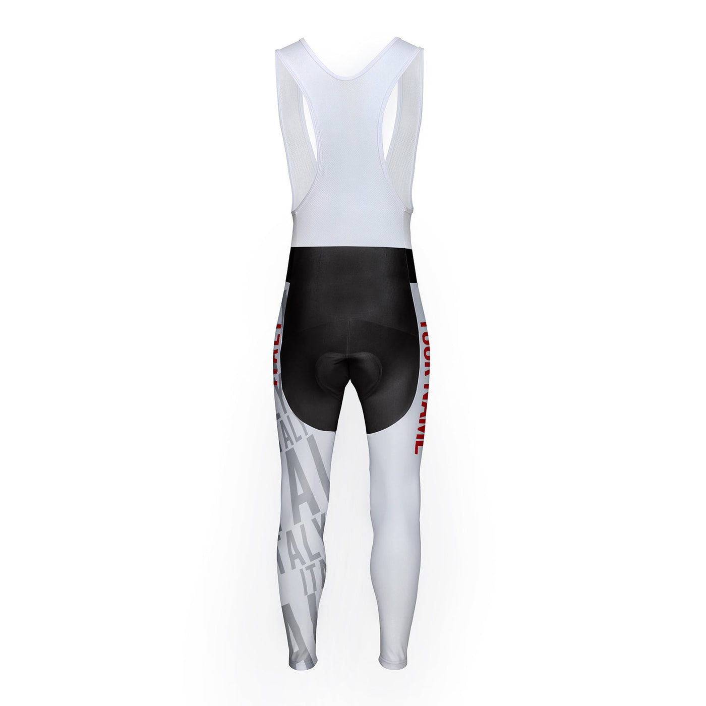 Customized Italy Unisex Thermal Fleece Cycling Bib Tights Long Pants