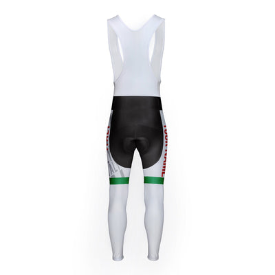 Customized Italy Unisex Thermal Fleece Cycling Bib Tights Long Pants