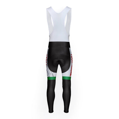 Customized Italy Unisex Thermal Fleece Cycling Bib Tights Long Pants