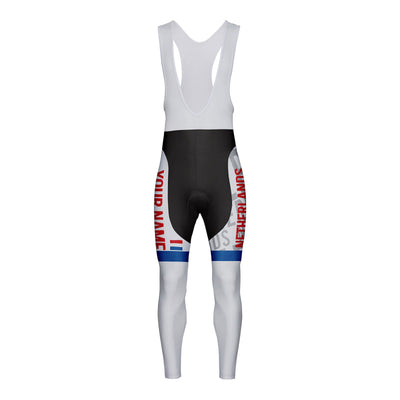 Customized Netherlands Unisex Thermal Fleece Cycling Bib Tights Long Pants