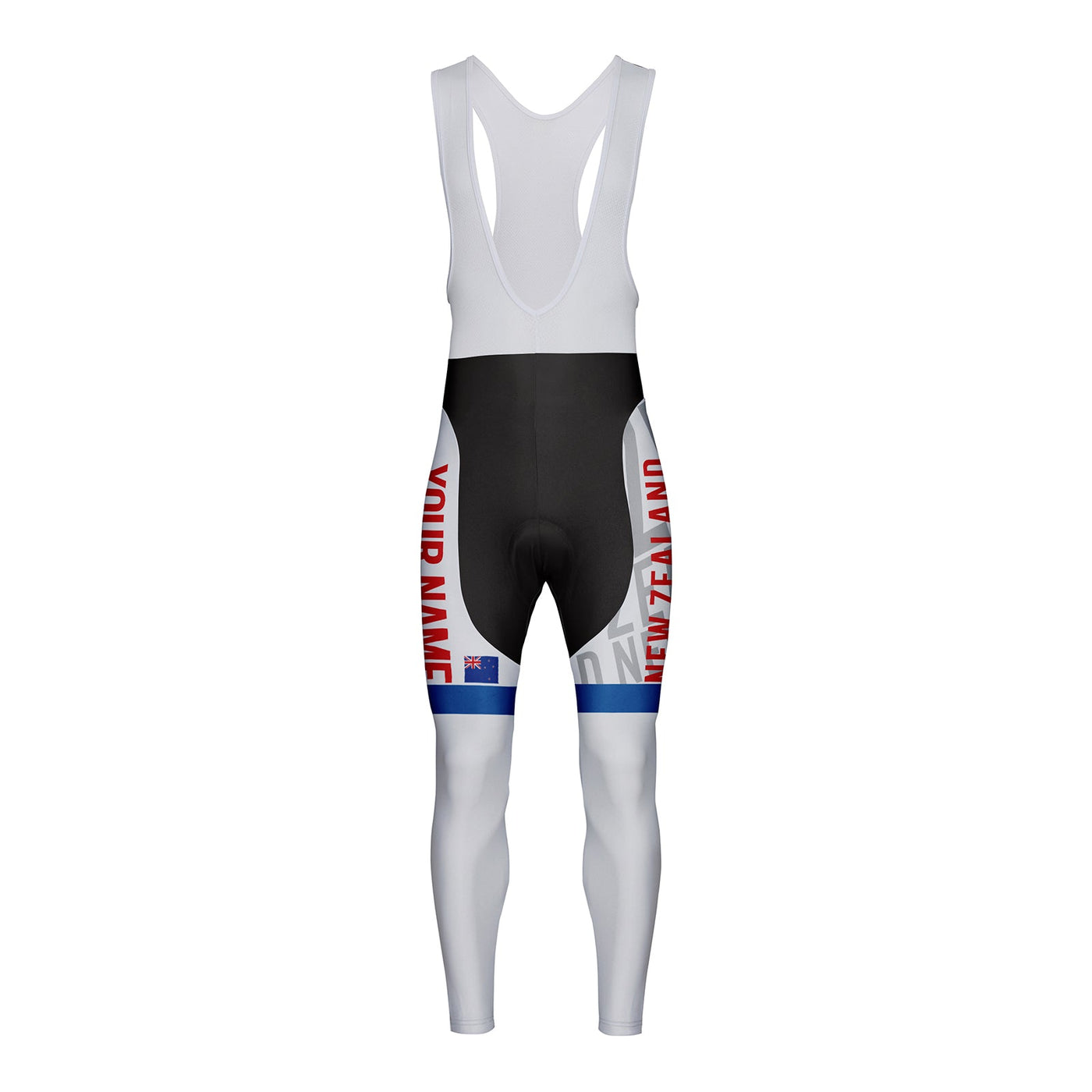 Customized New Zealand Unisex Thermal Fleece Cycling Bib Tights Long Pants