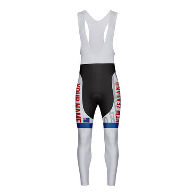 Customized New Zealand Unisex Thermal Fleece Cycling Bib Tights Long Pants