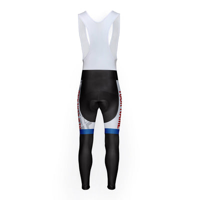 Customized New Zealand Unisex Thermal Fleece Cycling Bib Tights Long Pants