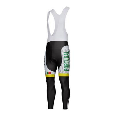 Customized Portugal Unisex Thermal Fleece Cycling Bib Tights Long Pants