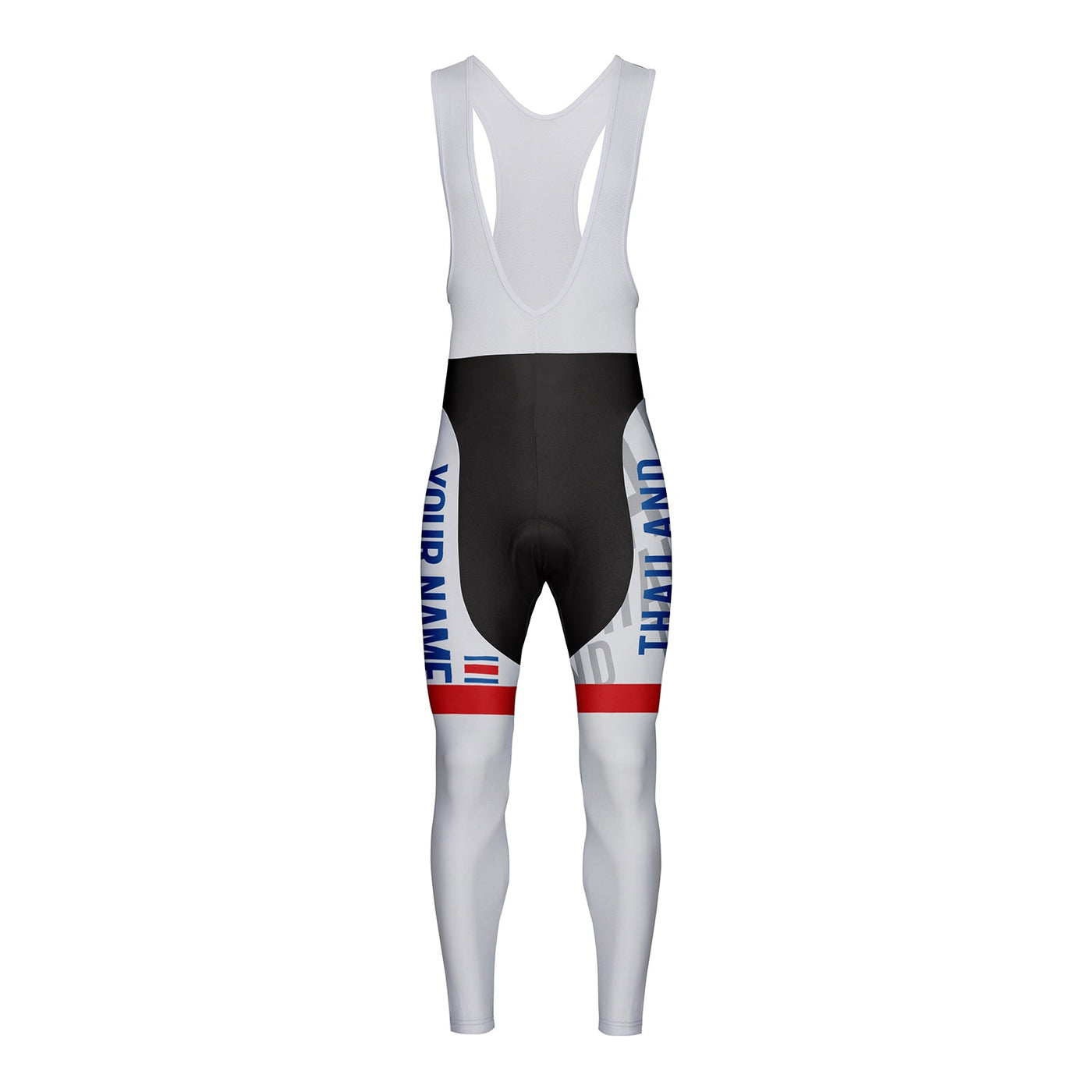 Customized Thailand Unisex Thermal Fleece Cycling Bib Tights Long Pants
