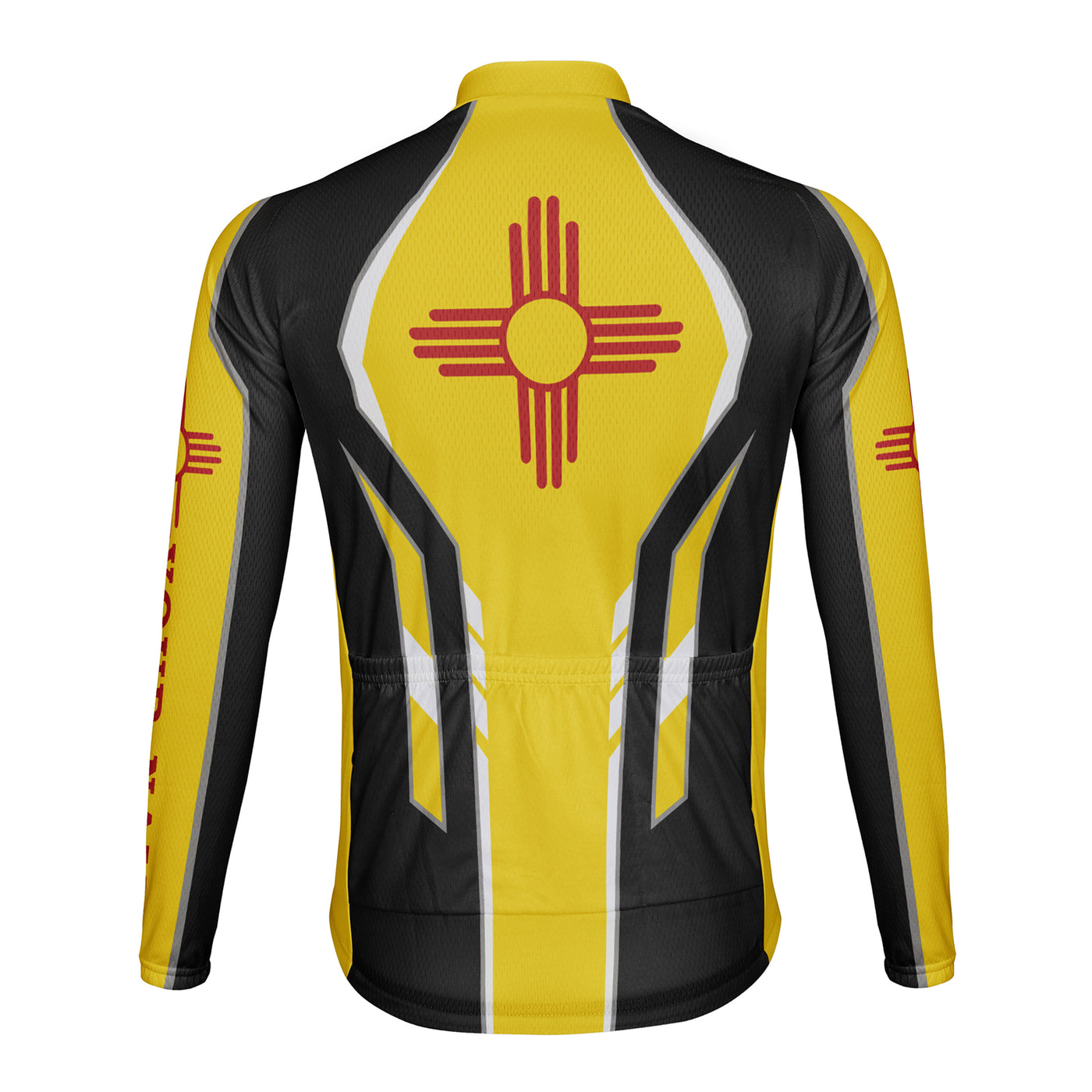 Customize New Mexico Winter Thermal Fleece Men's Cycling Jersey Long Sleeve