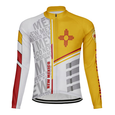 Customize New Mexico Winter Thermal Fleece Men's Cycling Jersey Long Sleeve