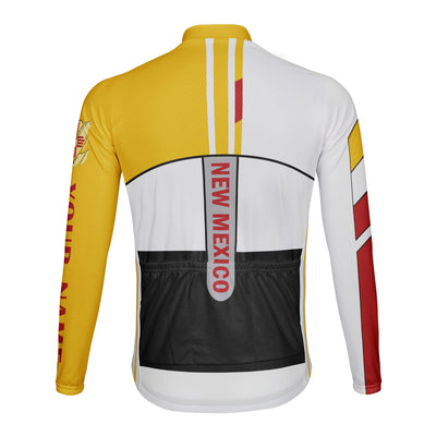 Customize New Mexico Winter Thermal Fleece Men's Cycling Jersey Long Sleeve