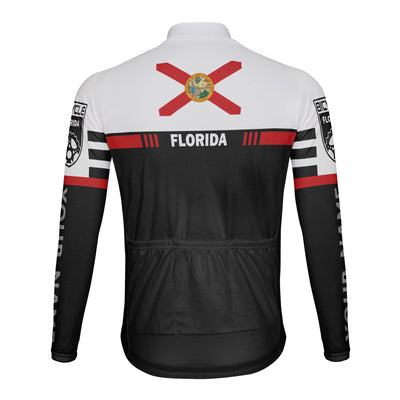 Customized Florida Winter Thermal Fleece Men's Cycling Jersey Long Sleeve