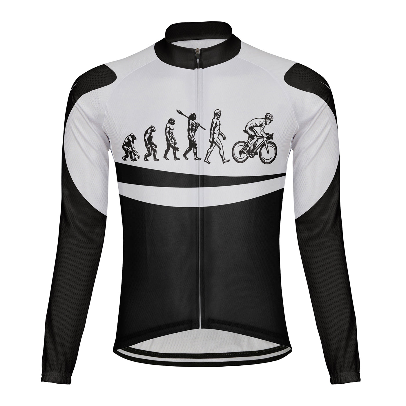 Customized Evolution Men's Winter Thermal Fleece Cycling Jersey Long Sleeve