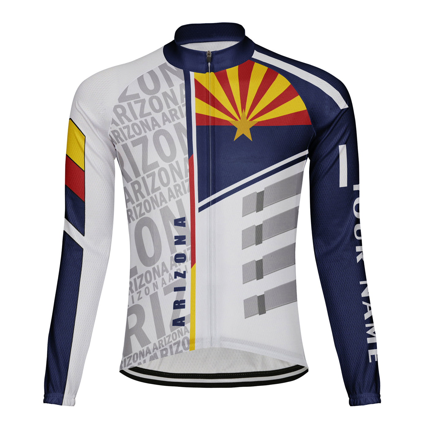 Customized Arizona Winter Thermal Fleece Men's Cycling Jersey Long Sleeve