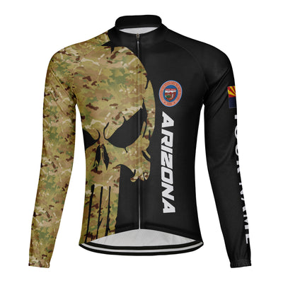 Customized Arizona Winter Thermal Fleece Men's Cycling Jersey Long Sleeve