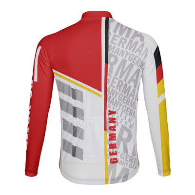 Custom Germany Men's Winter Thermal Fleece Cycling Jersey Long Sleeve