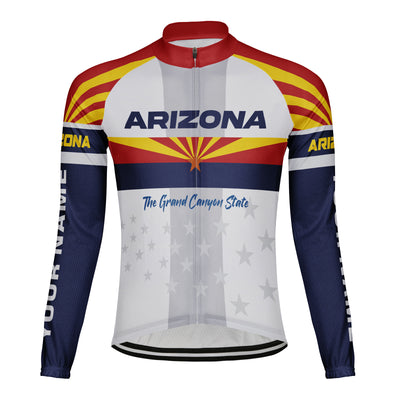 Customized Arizona Winter Thermal Fleece Men's Cycling Jersey Long Sleeve