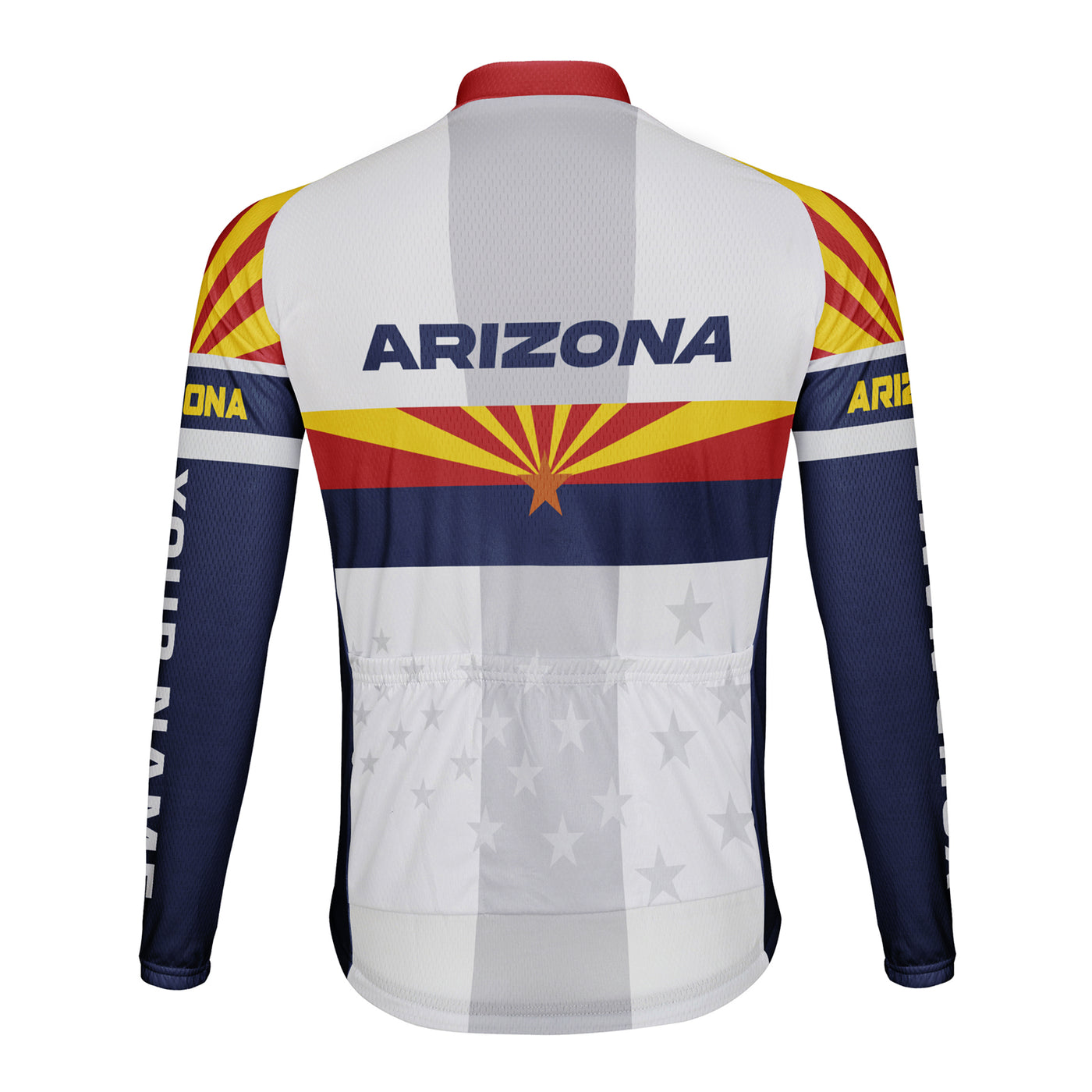 Customized Arizona Winter Thermal Fleece Men's Cycling Jersey Long Sleeve