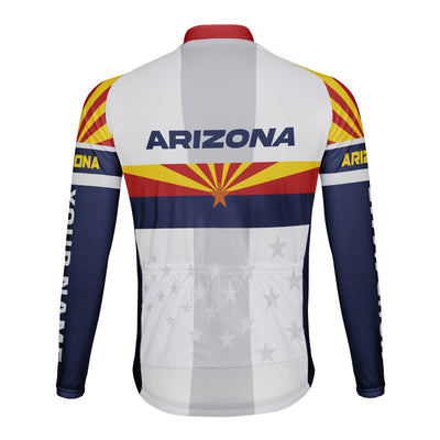 Customized Arizona Winter Thermal Fleece Men's Cycling Jersey Long Sleeve